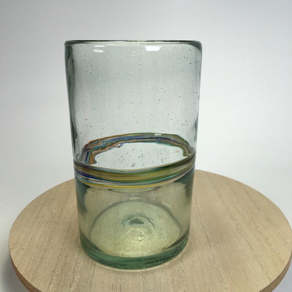 Mexican Recycled Glass Tumbler Rainbow